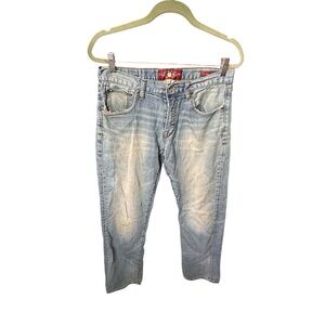 Lucky Brand 32X32 style 221 straight Men's Faded Blue jeans